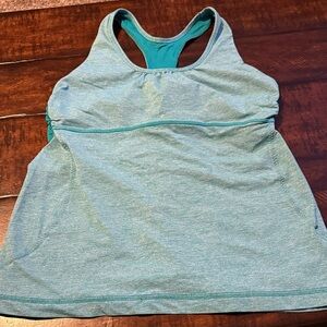 Lululemon Teal Racerback Athletic Tank Top sz 8